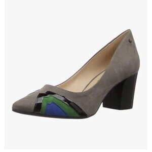 NEW Callisto Women's Advisor Pump Block Heels Size 6.5 Gray Suede